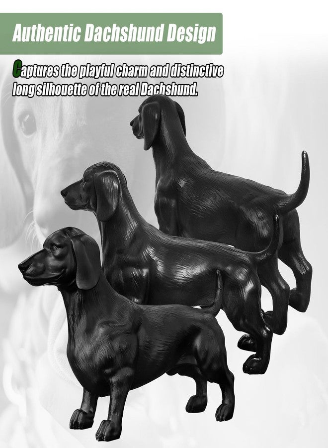 AttoShow Lifelike Dachshund Sculpture - Creative Wiener Dog Figurine Modern Home Decoration for Home Desk Shelf Decor, Cute Resin Animal Statue Collectible Gift for Dog Lovers - Image 4